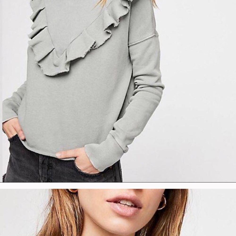 Free People ruffled sweater